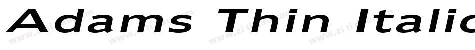 Adams Thin Italic字体转换